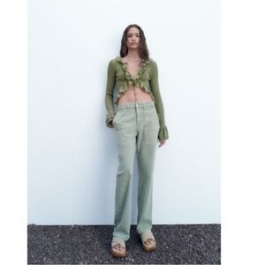 Zara Ruffled Knit Cardigan